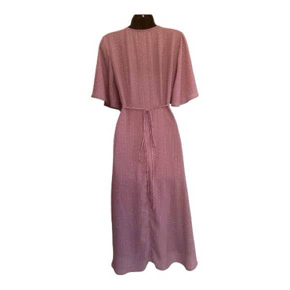 Lulus Elegant Dusty Rose Wrap Midi Dress Size XS - Picture 4 of 11